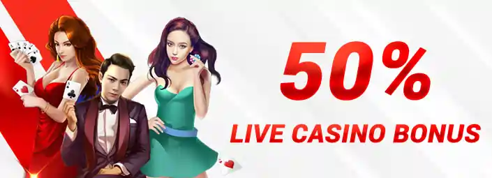 50% live casino